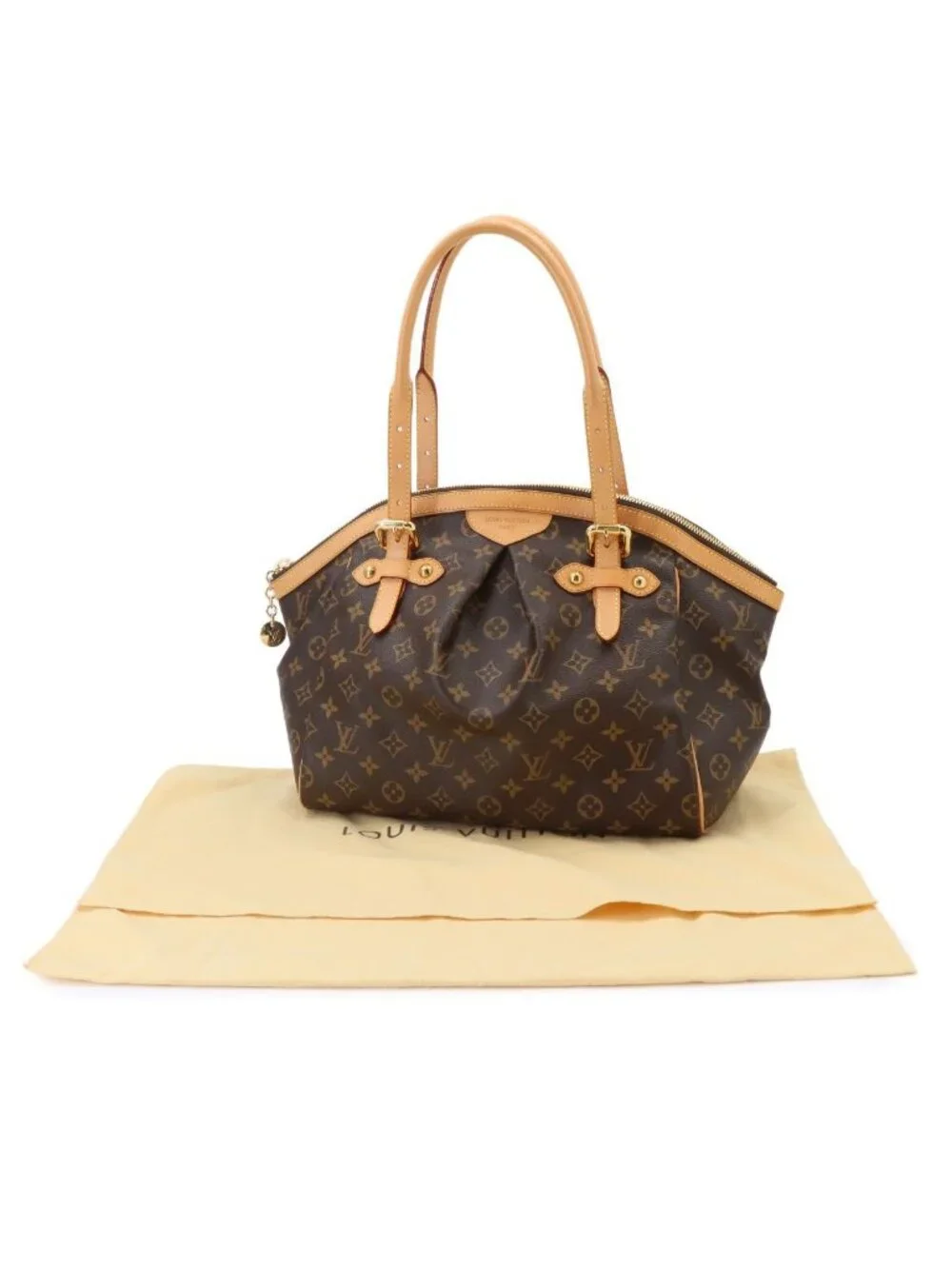 Louis Vuitton Monogram Tivoli GM Tote Brown Gold